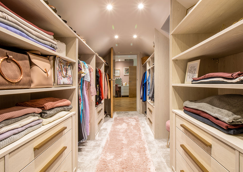 large walk in wardrobe