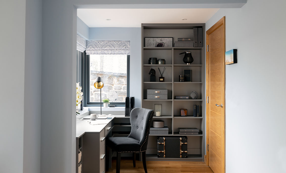 home office bespoke shelving