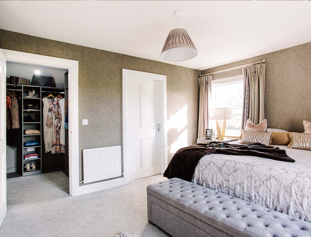 walk in wardrobe with door