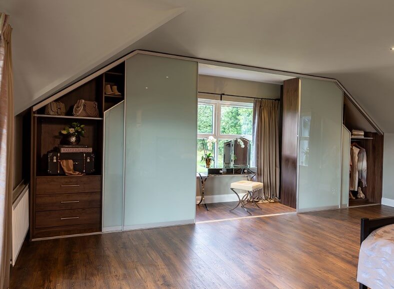 walk in glass sliding wardrobe