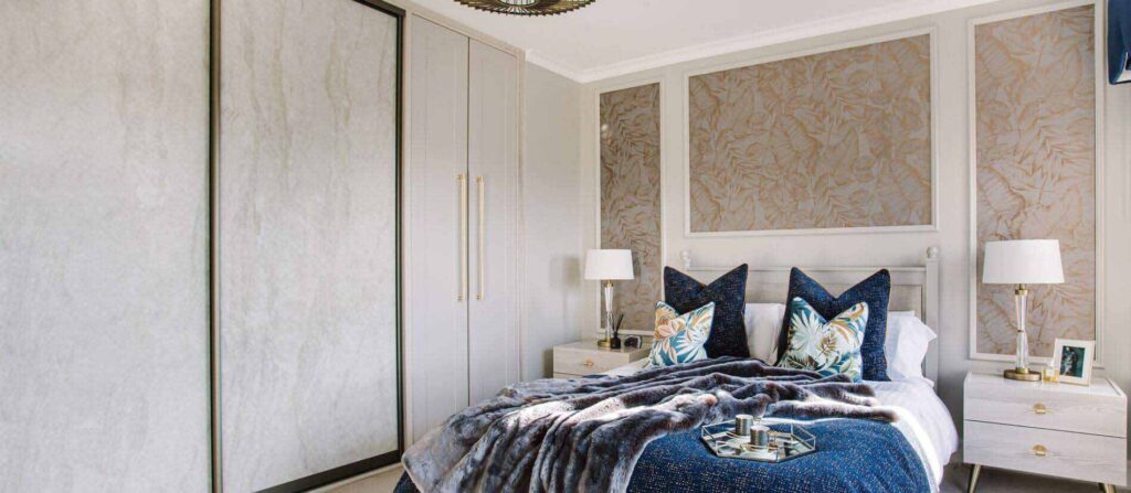hinge wardrobe with accompanying bedside units