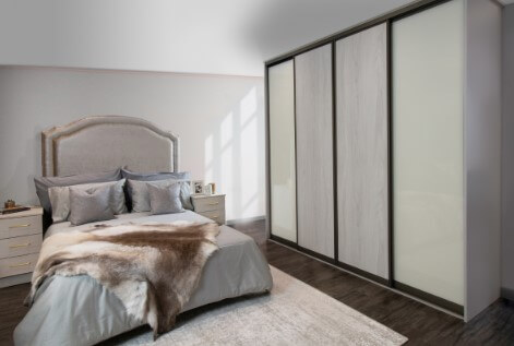 woodgrain sliding wardrobe