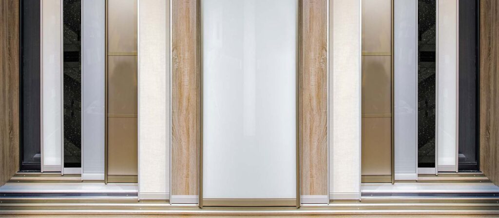 selection of sliding doors with different finishes